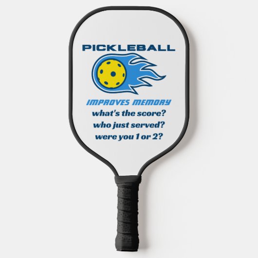 Pickleball verbetert geheugen Funny Pickleball Paddle (Achterkant)