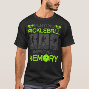 Pickleball verbetert geheugen opa t-shirt