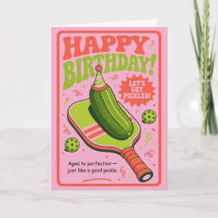 Pickleball Verjaardag Grappige Pickle Humor Kaart