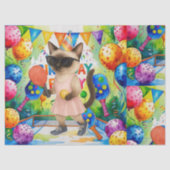 Pickleball Verjaardag thema Tissuepapier (Voorkant)