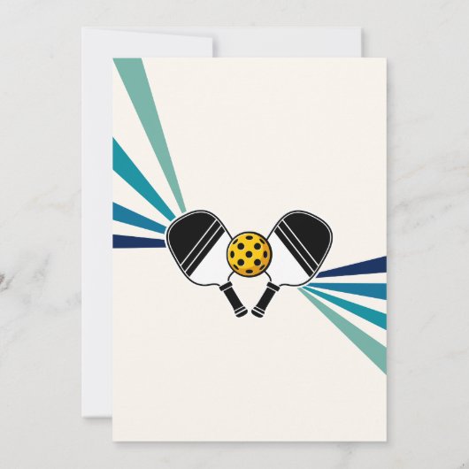 Pickleball Verjaardagsfeest Retro  Spelers Kaart (Achterkant)