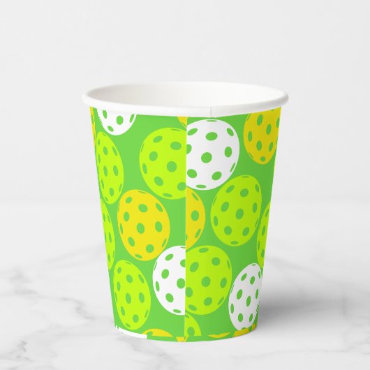 Pickleball Verjaardagsfeest Schattigee Groene Spor Papieren Bekers (Rechts)