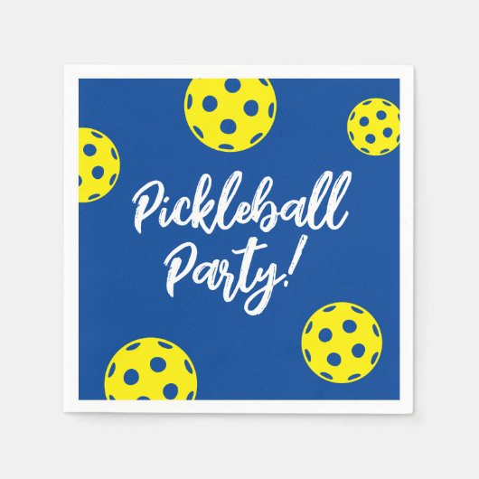 Pickleball Verjaardagsfeestje servetten (Voorkant)