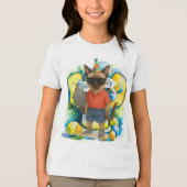 Pickleball verjaardagsfeestje Tri-Blend shirt (Voorkant)