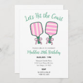 Pickleball verjaardagsuitnodiging kaart (Voorkant / Achterkant)