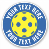 Pickleball vinyl stickers met aangepaste tekst (Voorkant)