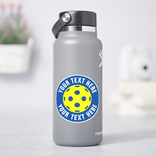 Pickleball vinyl stickers met aangepaste tekst (HydroFlask)
