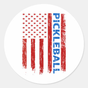 Pickleball Vlag - Paddleball Pickleball spelen Am Ronde Sticker