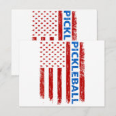 Pickleball Vlag - Paddleball Pickleball Spelen Am Save The Date (Voorkant / Achterkant)