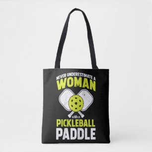 Pickleball Vrouw Funny Pickleball Speler Cadeau Draagtas