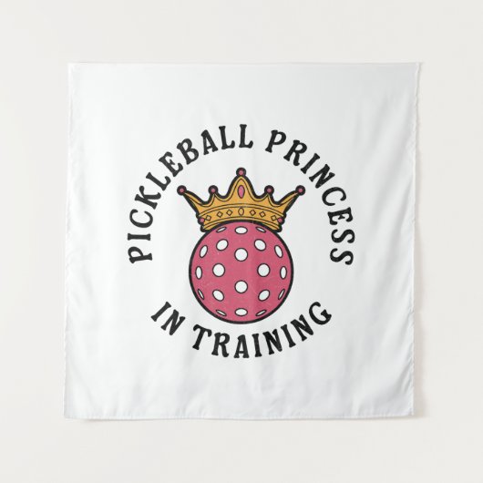 Pickleball Vrouwen Grappig Wandkleed (Voorkant)