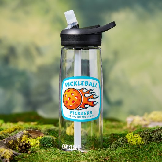 Pickleball Waterfles (Buiten (Gedraaid) )