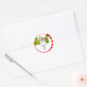 Pickleball Wedding Ronde Sticker (Envelop)