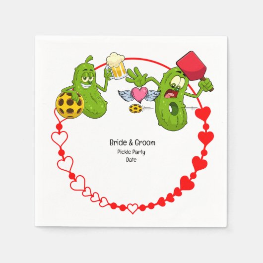 Pickleball Wedding Servet (Voorkant)