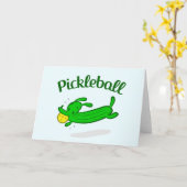 Pickleball Wenskaart - Pickles de hond Kaart (Gele Bloem)