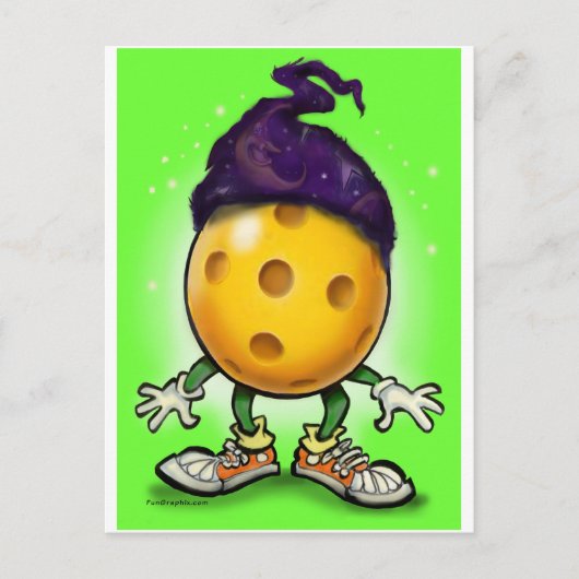 Pickleball Wizard Briefkaart (Voorkant)