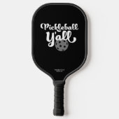 Pickleball Y helemaal grappig zwart en wit uniek Pickleball Paddle (Achterkant)
