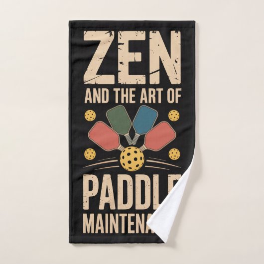 Pickleball Zen Paddle Maintenance Graphique (Serviette à main)