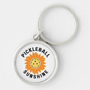 Pickleball zonneschijn sleutelhanger