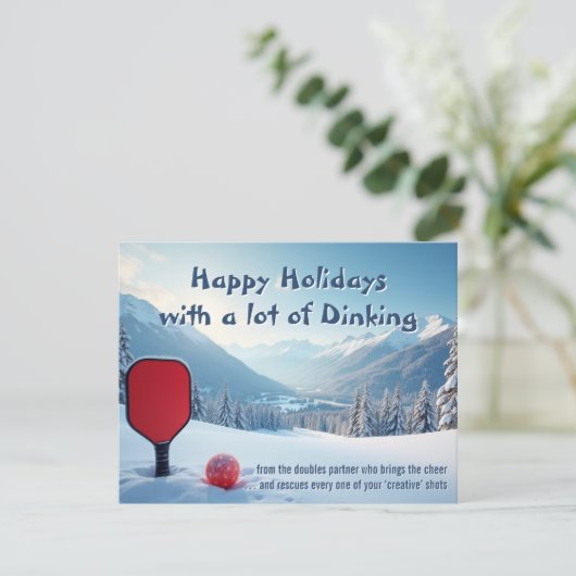 Pickleball🎅Creative Chaos & Holiday Comebacks Feestdagenkaart (Staand voorkant)