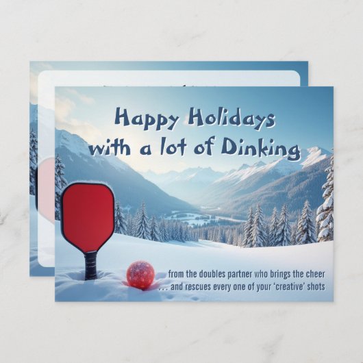 Pickleball🎅Creative Chaos & Holiday Comebacks Feestdagenkaart (Voorkant / Achterkant)