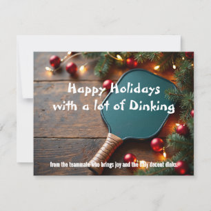 Pickleball🎅Paddle & Pine Holiday Shine Feestdagenkaart
