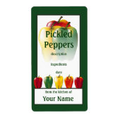 Pickled Peppers Cuisinier's Canning Étiquette (Devant)