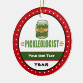 PICKLEOLOGIST Funny Pickle Lovers Keramisch Ornament (Links)