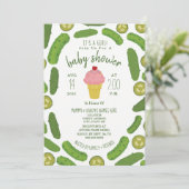 Pickles en Ice Cream Baby shower Kaart (Staand voorkant)