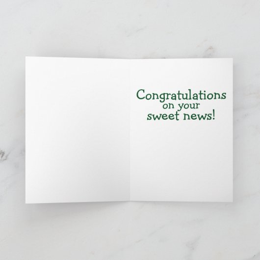 Pickles en ijs gefeliciteerd met de zwangerschap kaart (Binnen)