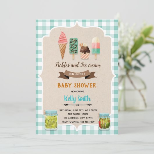 Pickles glaces douche invitation anniversaire (Debout devant)