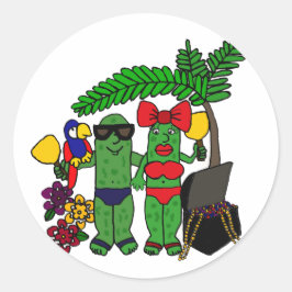 Pickles in het Paradijs Ronde Sticker