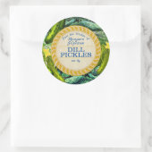 Pickles inblikt gepersonaliseerd vanuit de keuken ronde sticker (Tas)