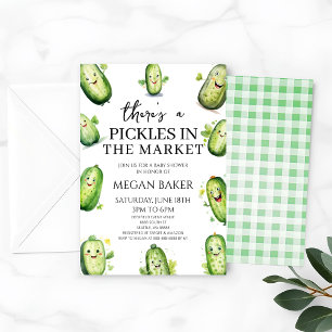 Pickles Komkommer Groene zwangerschap Baby shower Kaart