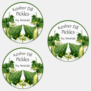 Pickles Kosher Dill Komkommer Art Labels