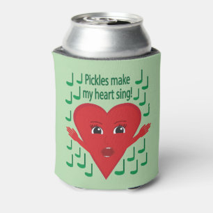 "Pickles maken mijn hart zingen!" zingend hart Blikjeskoeler