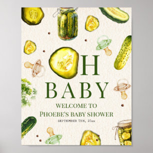 Pickles & Pacifiers Neutrale Welkom bij Baby Showe Poster