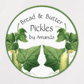 Pickles Pain & Beurre Concombre Étiquettes d'art (Design 2)