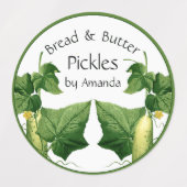 Pickles Pain & Beurre Concombre Étiquettes d'art (Design 1)
