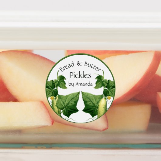 Pickles Pain & Beurre Concombre Étiquettes d'art (Apposé)