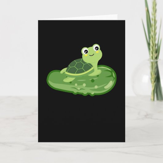 Pickles Turtle Cucumber Gherkin Children Kaart (Voorkant)