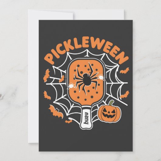Pickleween Grappig Spooky Halloween Pickleball Spo Kaart (Voorkant)