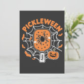 Pickleween Grappig Spooky Halloween Pickleball Spo Kaart (Staand voorkant)