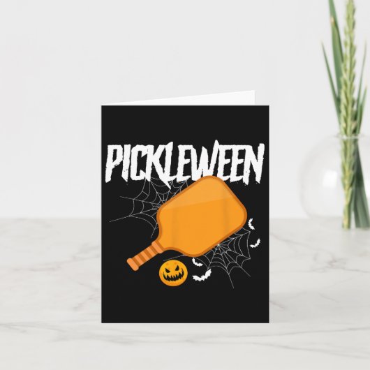 Pickleween Halloween Pickleball Kaart (Voorkant)