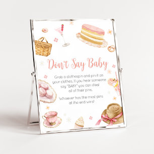 Picknick Baby Brunch Baby shower Zeg geen Baby Poster