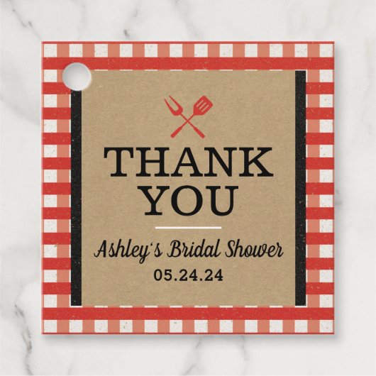 Picknick BBQ-feest cadeautag Bedankjes Labels (Voorkant)