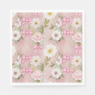Picknick Borden - Bloemen en Gingham Bows Servet