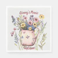 Picknick Borden - Wilde Bloemen & Vaas