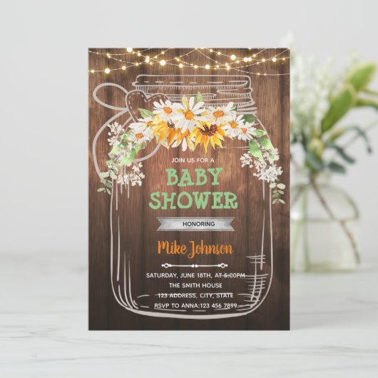 Picknick bruiloft feest uitnodiging in metselstene (Staand voorkant)