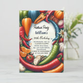 Picknick Chili Cook Off Potluck Party 30e verjaard Kaart (Staand voorkant)